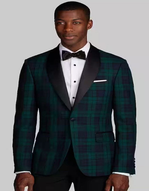 Plaid Dinner Jacket - Green Tartan Sportcoat