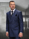 Mens Double Breasted Wool Suit Grey Plaid Regular Fit Sapphire