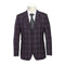 Designer Brand - Wool Stretch with Linen Double Breasted Plum Slim Fit Suit