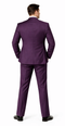 Rossiman Mens Plum Purple Suit – Gold Buttoned Double-Breasted Elegance