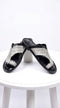 Corrente 5831 Men’s Exotic Crocodile Sandals – Black & Grey