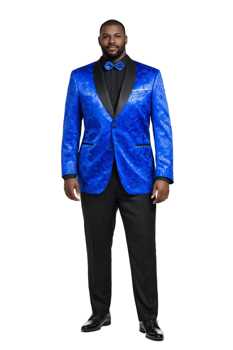 Mens Blazer - Paisley Sport Coat - Royal Prom 2026 Tuxedo Dinner Jacket Blazer