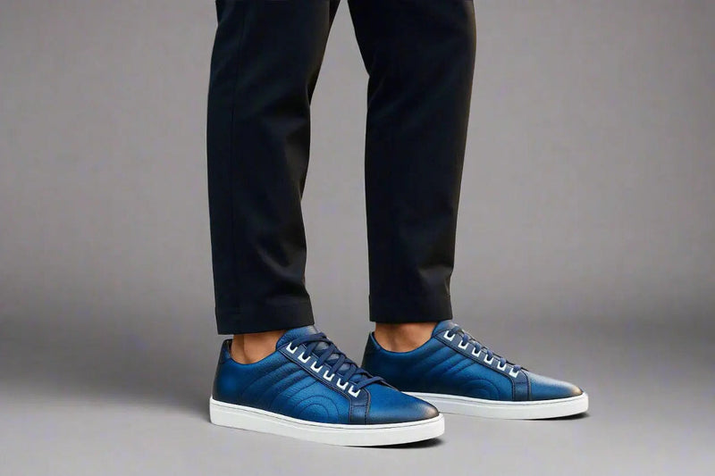 Carrucci Primo Hand Burnished Leather Sneakers
