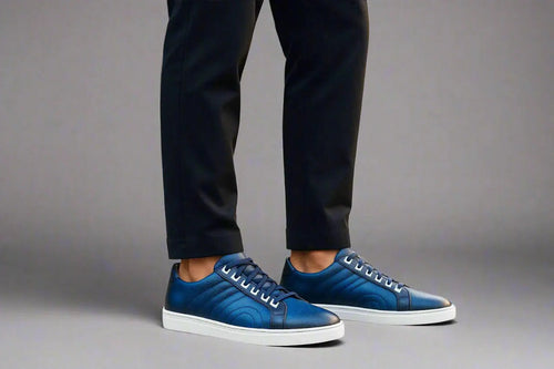 Primo Hand Burnished Leather Sneakers