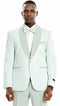 Mens One Button Vested Wedding and Prom Tuxedo in Mint Green