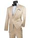 Mens 2 Button Slim Fit Paisley Prom Beige Suit