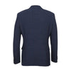 Wool Stretch Double Breasted Slim Fit Prussian Blue Windowpane Suit