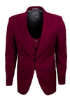 "Mens Stacy Adams Suit - Stacy Adams Suit Men's Burgundy Suit - One Button Peak Lapel with Vest"
