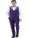 Purple and Silver Prom Tuxedo - Perfect Wedding Suit Vested rhinestone Lapelled