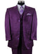 Mens 4 button Semi Wide Leg Shiny Tonal Stripe Fashion Purple Suit