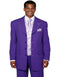 Mens 4 Button Long Vested Fashion Purple With Paisley Vest