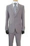 "Grey Classic Fit Poplin Suit for Men - 2 Button Style"