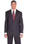 "Grey Banker Pinstripe Suit - Mens 2 Button Modern Fit"