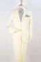 "Modern Fit Men's Two-Button Wool Feel Suit in Ivory"