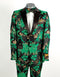 Floral Suit Hunter Green, Gold, & Black Floral Tuxedo Prom Suit $199