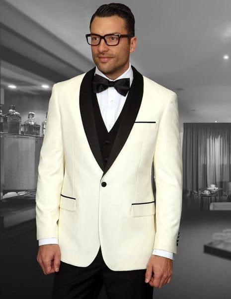 Ivory Tuxedo Jacket - Ivory Dinner Jacket - AlbertoNardoniStore