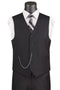 "Black Men's Suit Vest - Basic Style, Classic Fit"