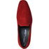 Mens Vegan Suede Wedding & Prom Slip On Loafer Dress Shoe In Red