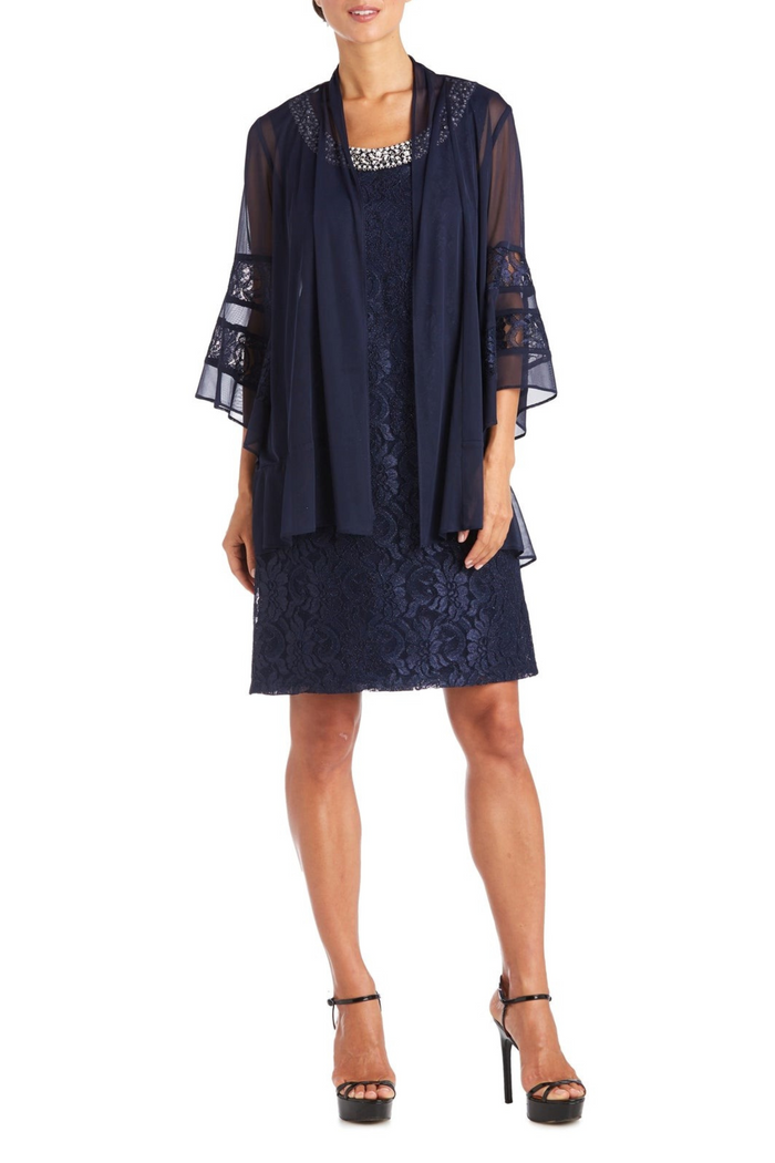 RM Richards Lace 2-Piece Evening Jacket Dress