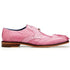 Men's Belvedere Valter Lizard & Crocodile Hornback Tail Dress Shoe In Rose Pink