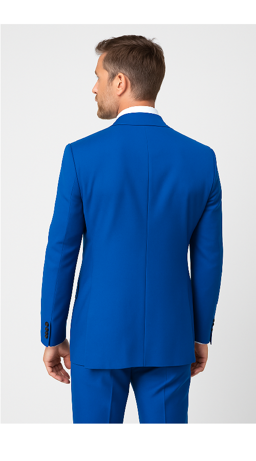 Royal Blue 3-Piece Suit - Rossi Man ELI RM110 Slim Fit Mens Formalwear