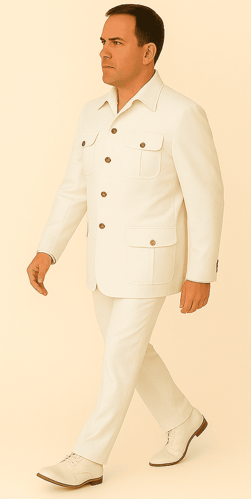 Rossi Man DUKE RM1762 Slim Fit 3-Piece White Suit – Modern Formalwear for Men