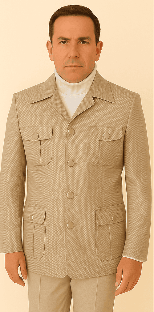 Rossi Man DUKE RM1766 Slim Fit 3-Piece Suit for Men – Modern Cream Off-White Formalwear