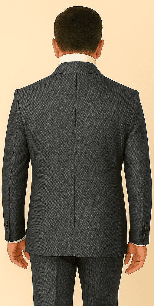 Rossi Man DUKE RM1767 – Slim Fit Steel Grey 3-Piece Suit for Men | Elegant Formalwear