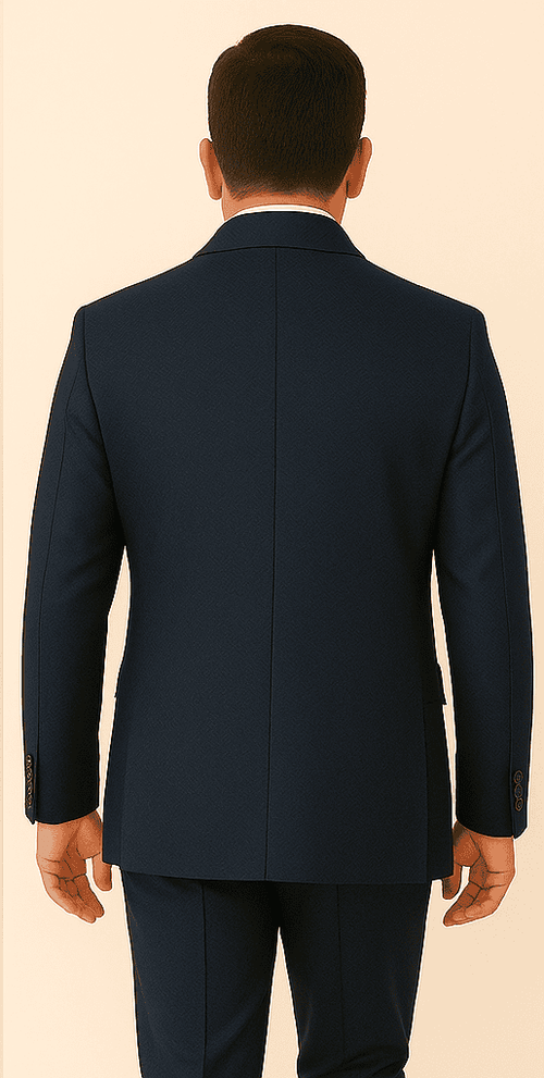 Rossi Man DUKE RM1768 – Slim Fit Navy 3-Piece Suit for Men | Stylish Formalwear