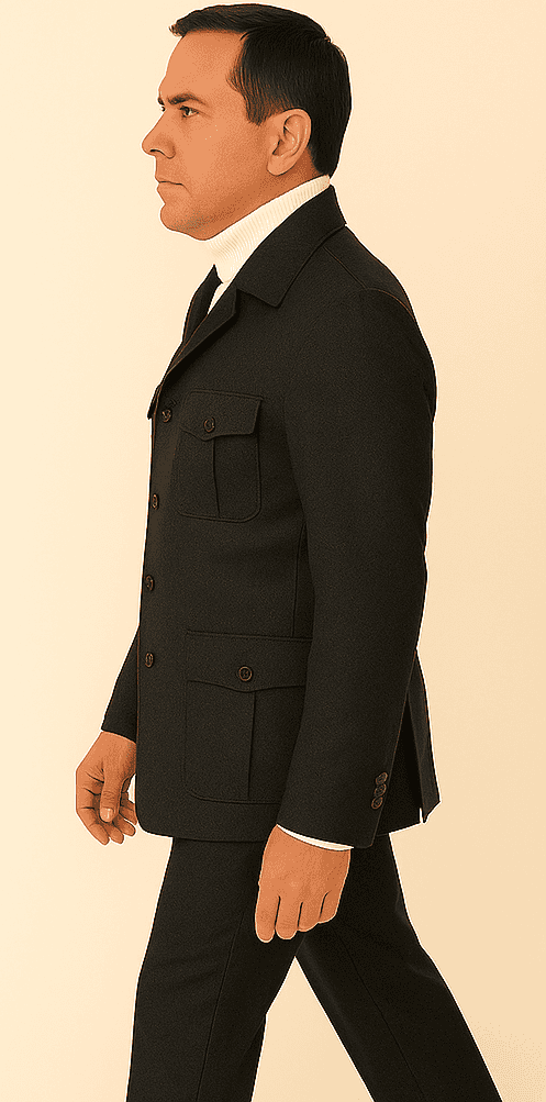 Rossi Man DUKE RM1769 – Slim Fit Black 3-Piece Suit for Men | Modern Formalwear