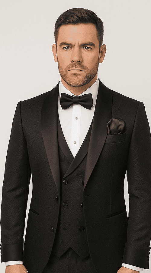 Modern Mens Black Suit Rossi Man Ford Slim Fit Design | RM1912