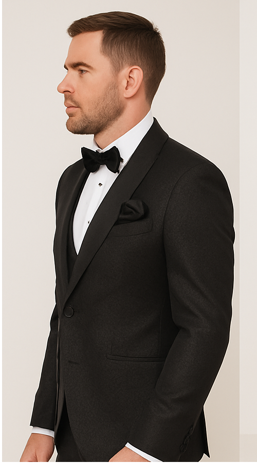 Modern Mens Black Suit Rossi Man Ford Slim Fit Design | RM1912