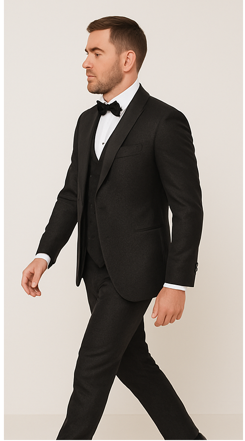 Modern Mens Black Suit Rossi Man Ford Slim Fit Design | RM1912
