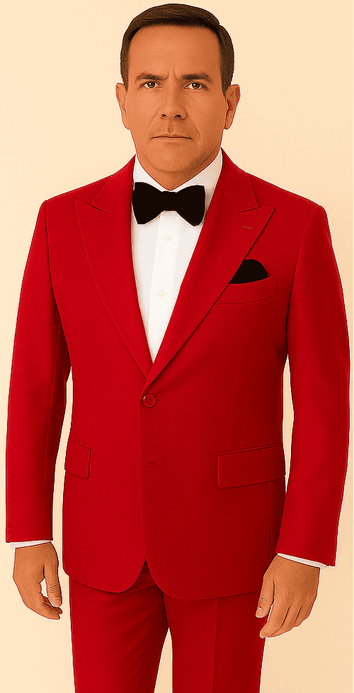 Rossi Man LEO RM1577 – Red Slim Fit 3-Piece Suit for Men | Contemporary Elegance for Formal Occasions