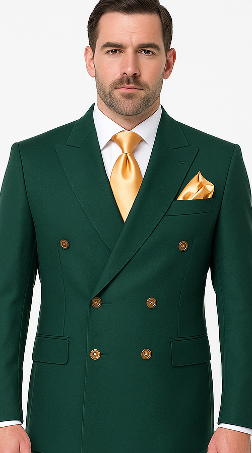 Rossi Man RM119 Milano Collection Slim Fit Mens Suit in Bold Green
