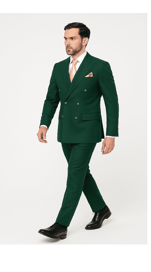 Rossi Man RM119 Milano Collection Slim Fit Mens Suit in Bold Green