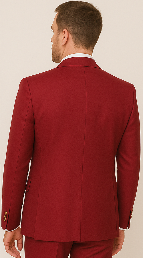 Rossi Man Bond Collection RM1777 â€“ Premium Red Slim Fit 3-Piece Suit for Men
