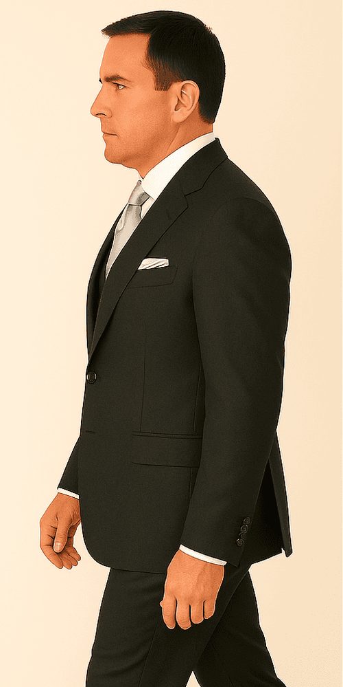 Rossi Man BOND RM1779 Slim Fit 3-Piece Black Suit – Tailored Formalwear for Men