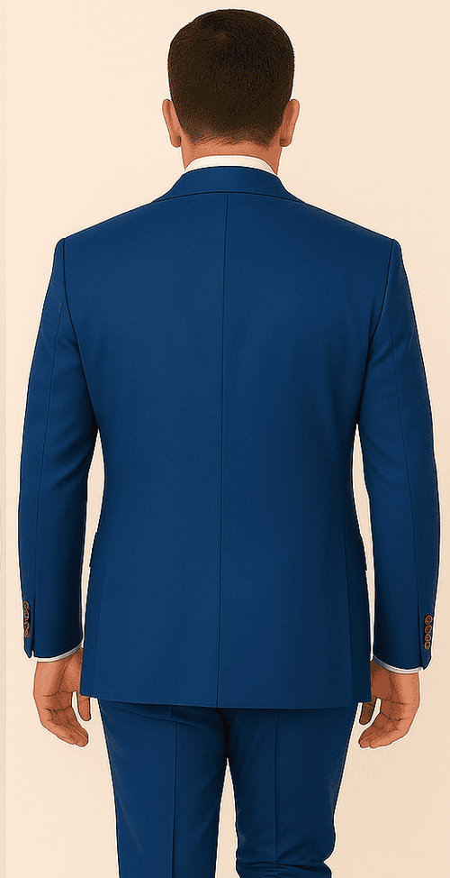 Rossi Man BOND RM1780 Slim Fit 3-Piece Suit â€“ Modern Royal Blue Suit for Men