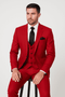 Rossi Man Max Slim Fit Formal Suit – 3-Piece Set in Bold Solid Red | RM1191