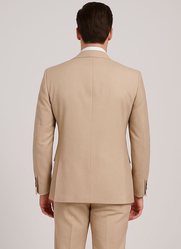 Rossi Man Max RM1391“ Slim Fit 3-Piece Mens Suit in Solid Beige