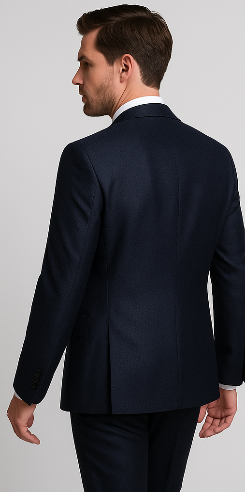 Rossi Man MAX RM1711 Slim Fit 3-Piece Suit â€“ Stylish Navy Formalwear for Men
