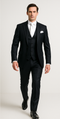 Rossi Man MAX RM1712 Slim Fit 3-Piece Suit – Stylish Black Formalwear for Men