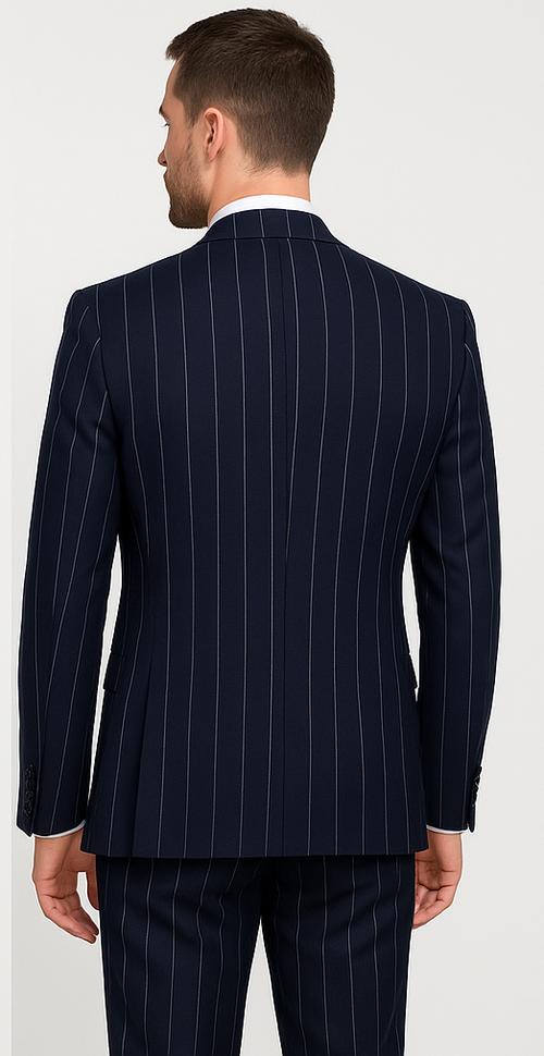 Rossi Man MAX RM1725 Slim Fit 3-Piece Suit – Modern & Stylish Navy Suit for Men