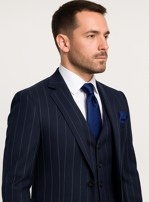 Rossi Man MAX RM1725 Slim Fit 3-Piece Suit – Modern & Stylish Navy Suit for Men