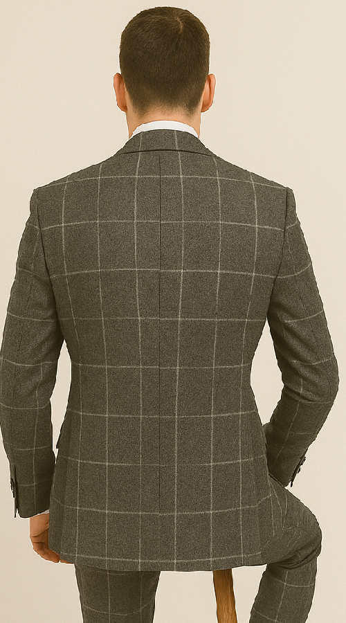 Rossi Man RM1742 - Max Collection Stylish Slim Fit Mens Suit in Brown