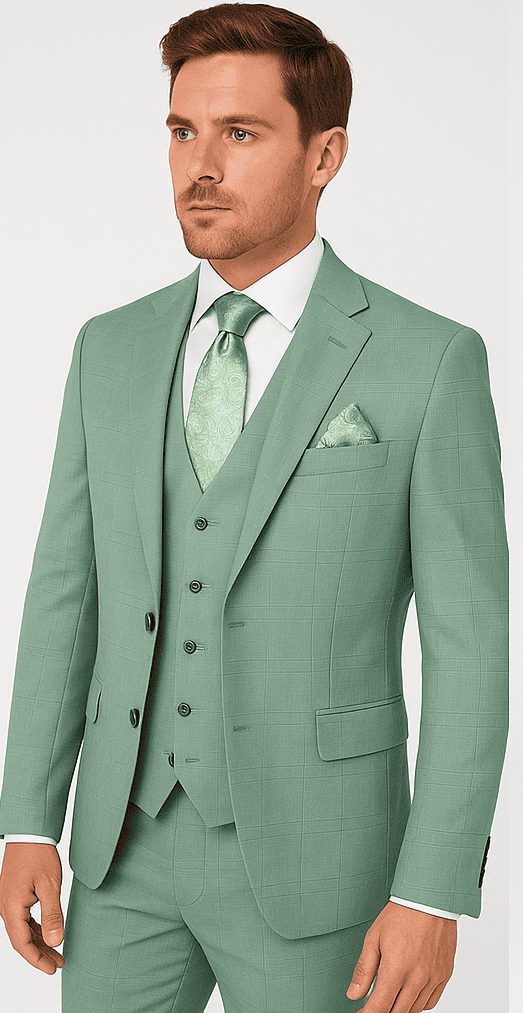 Rossi Man MAX RM1821 Slim Fit 3-Piece Suit - Contemporary Mens Formalwear