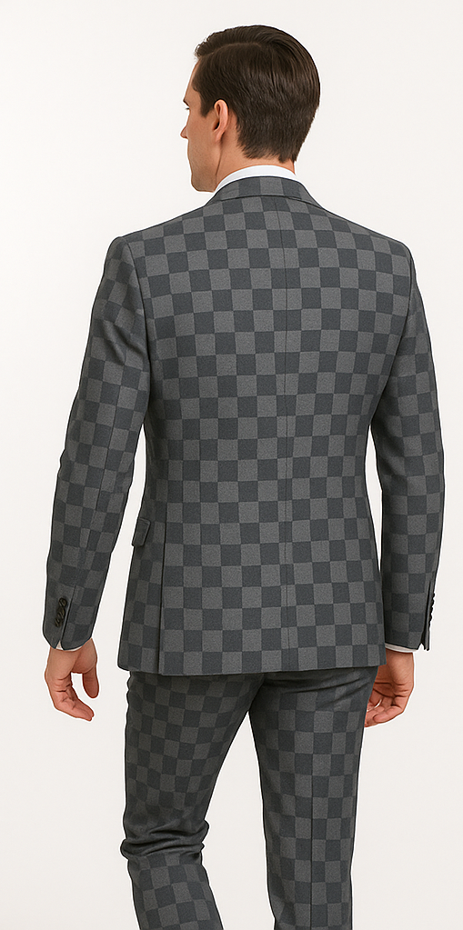 Rossi Man MAX RM1836 Slim Fit 3-Piece Grey Suit â€“ Tailored Formal Suit for Men