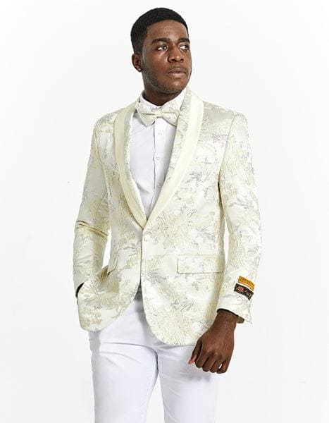 Ivory Tuxedo Jacket - Ivory Dinner Jacket - AlbertoNardoniStore