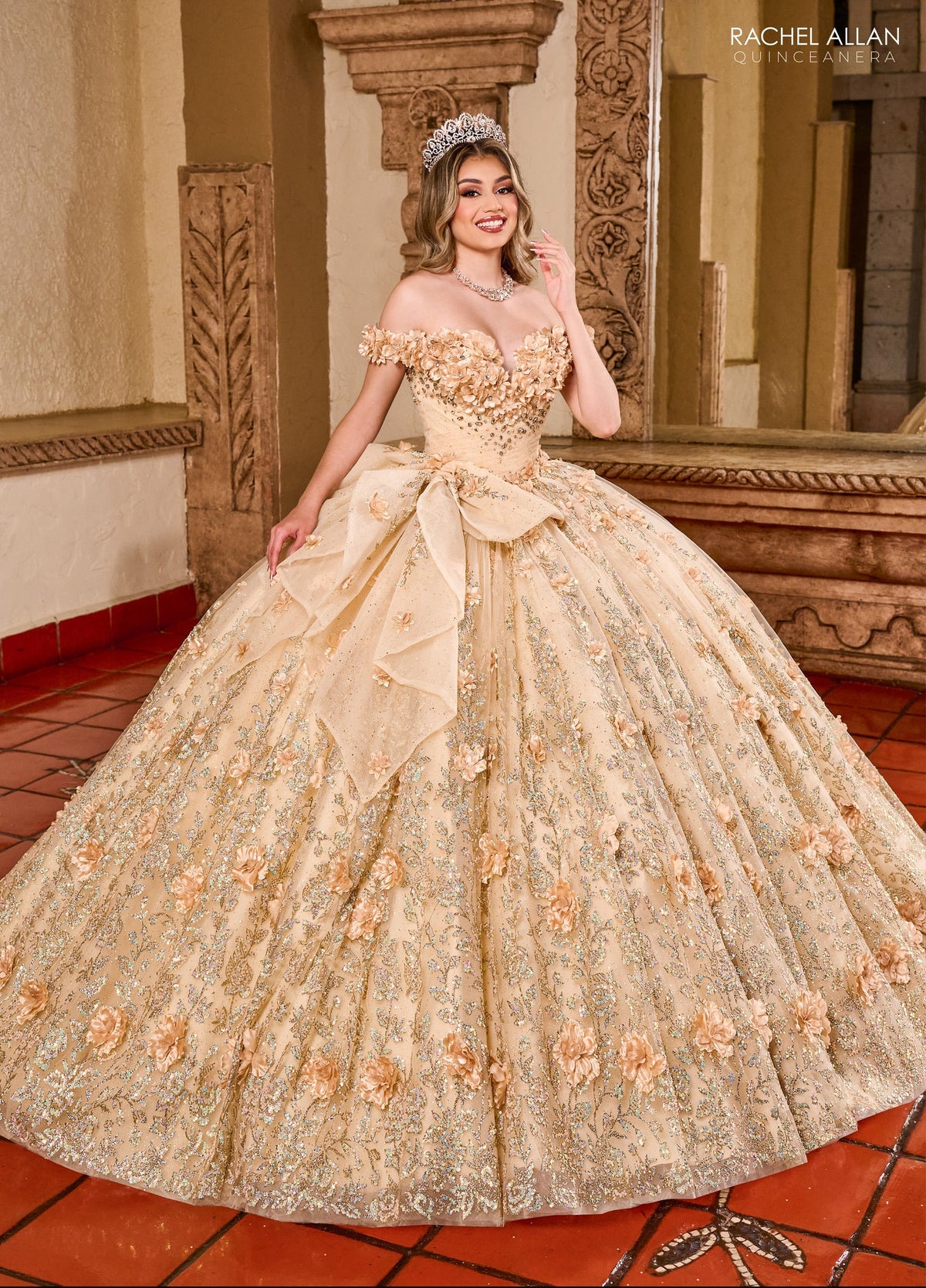Rachel Allan RQ1141 Off Shoulder Quinceanera Dress